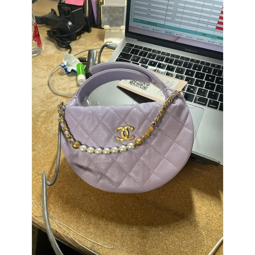Chanel Single Pearl Chain Hobo Pouch #269846C46B